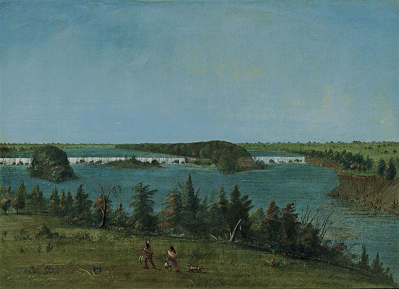 George Catlin Las cataratas de San Antonio